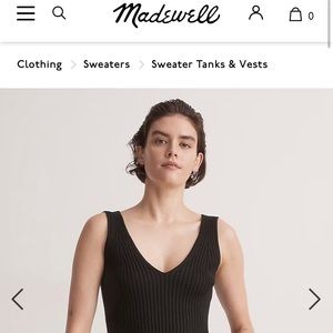 Madewell V-Neck Sweater Tank